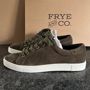 FRYE SINDY MOTO SNEAKERS FATIGUE OLIVE GREEN SIZE 7.5